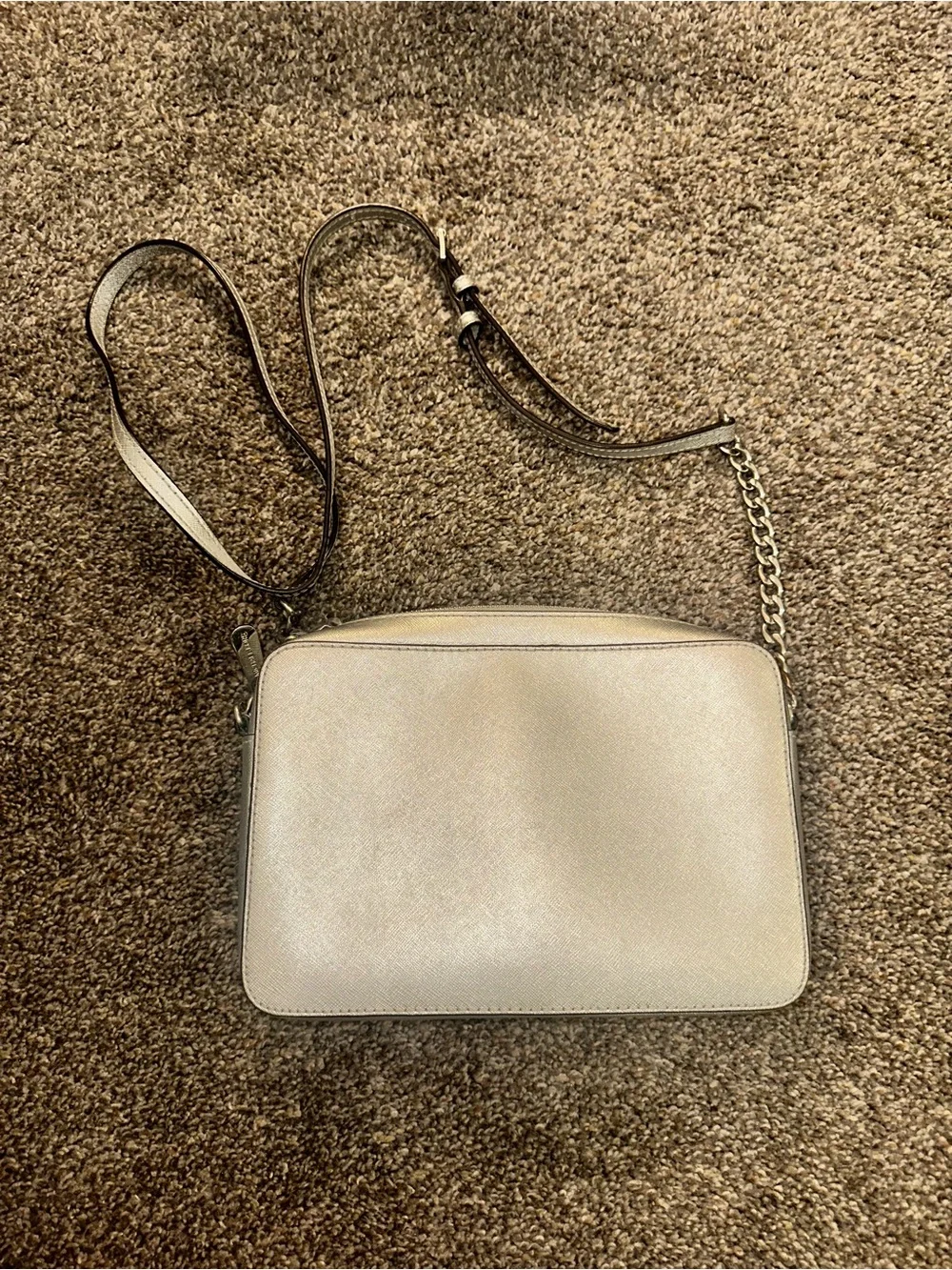 Silver Michael Kors Crossbody Bag